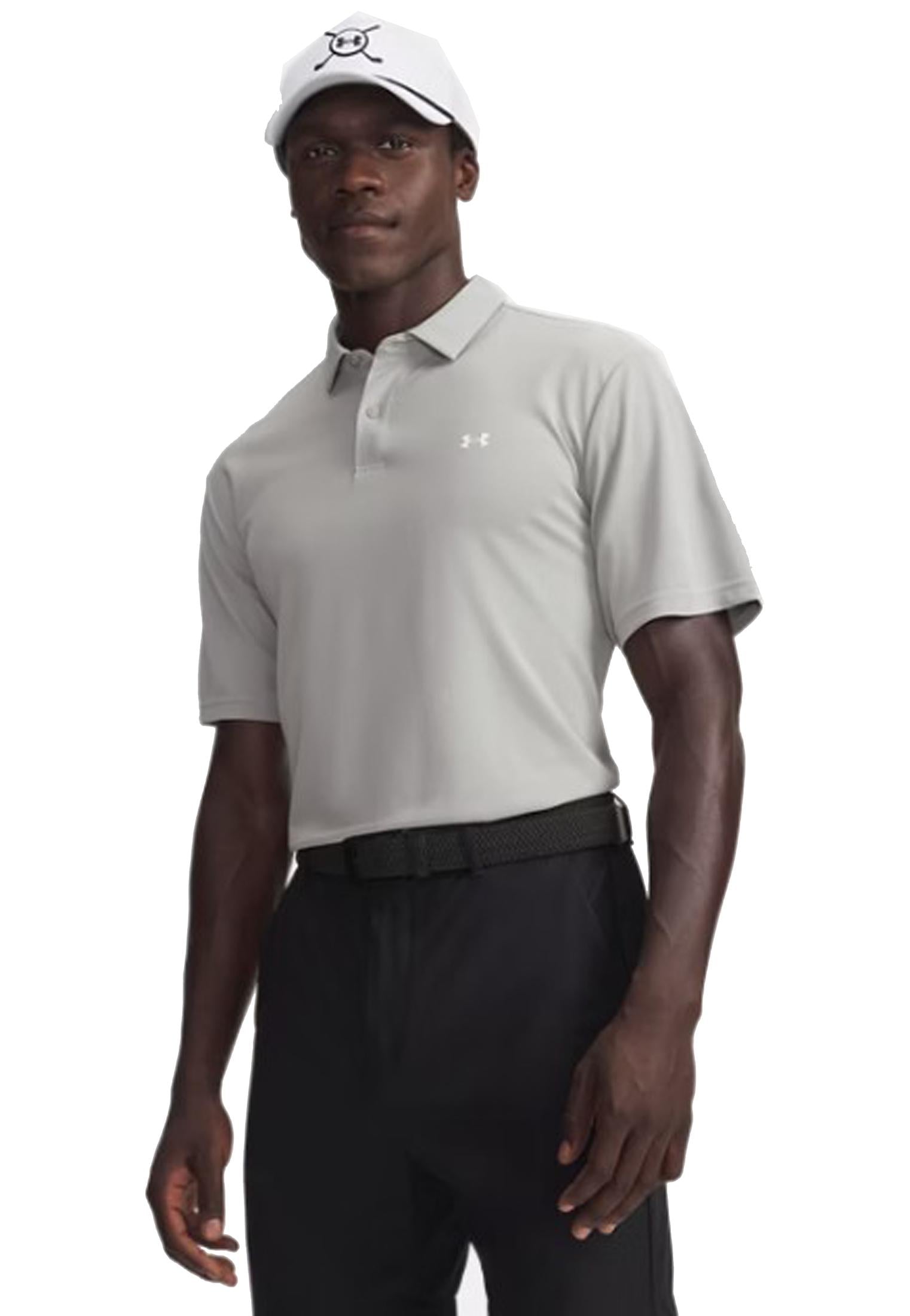 Polo a manica corta sportiva grigia Golf Drive Pique Under Armour P26 77-6012303 00690069 UA GOLF 