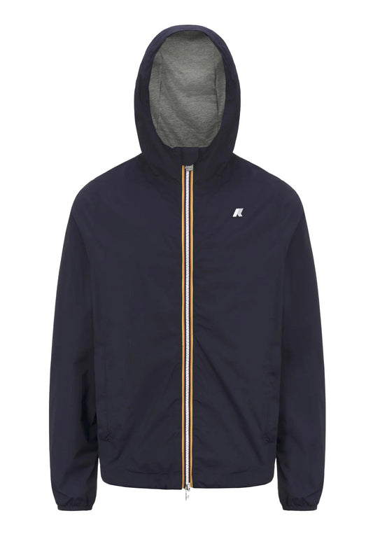 Giacca leggera con cappuccio antivento antipioggia blu K-Way P26 K3123UW K89K89 K-WAY 