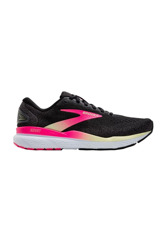 Scarpe sneakers da corsa donna nere e rosa Ghost 16 Brooks A24
