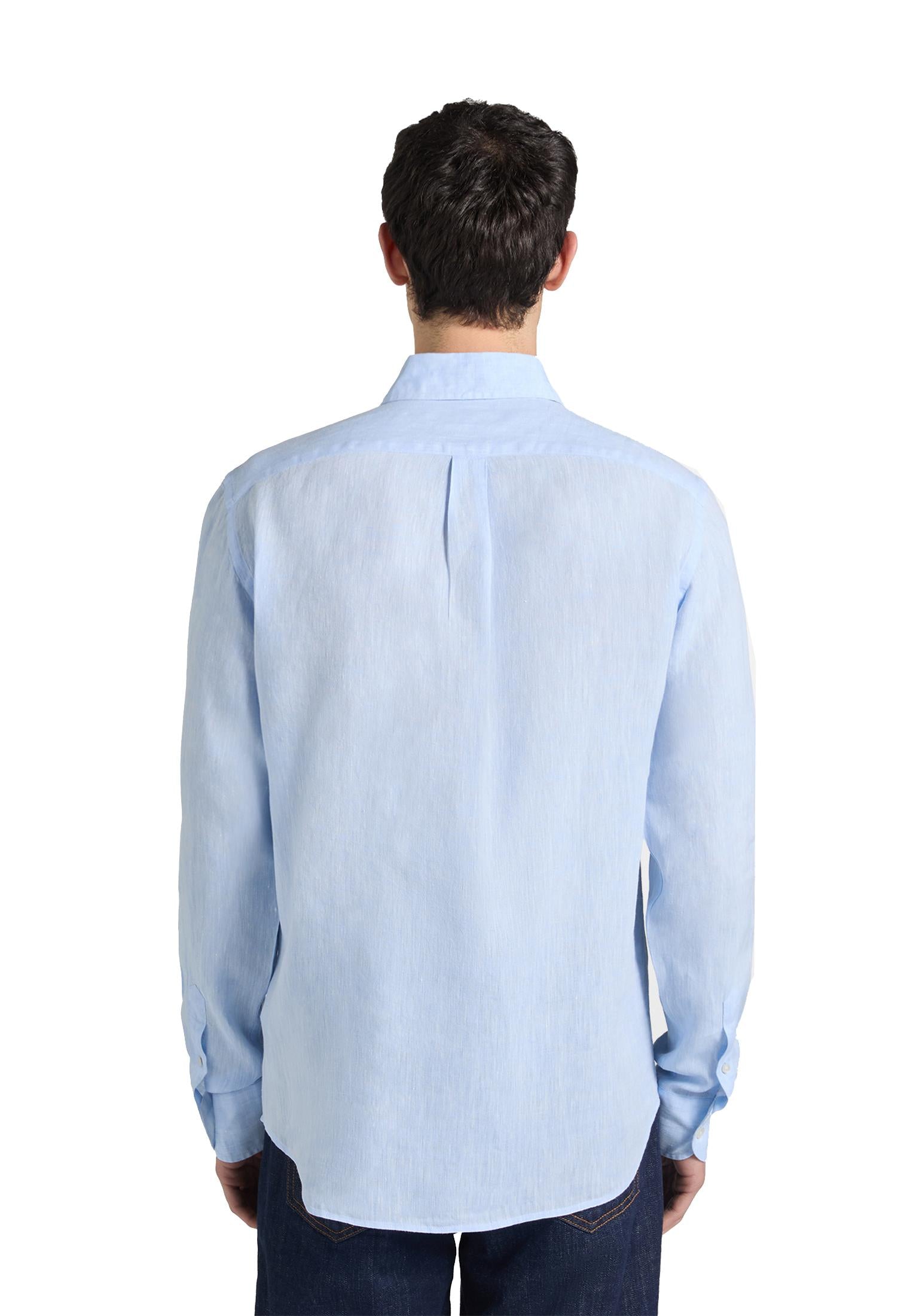 Camicia celeste puro lino regular fit Harmont&Blaine P26 CRQ014010883B 810810 HARMONT&BLAINE 