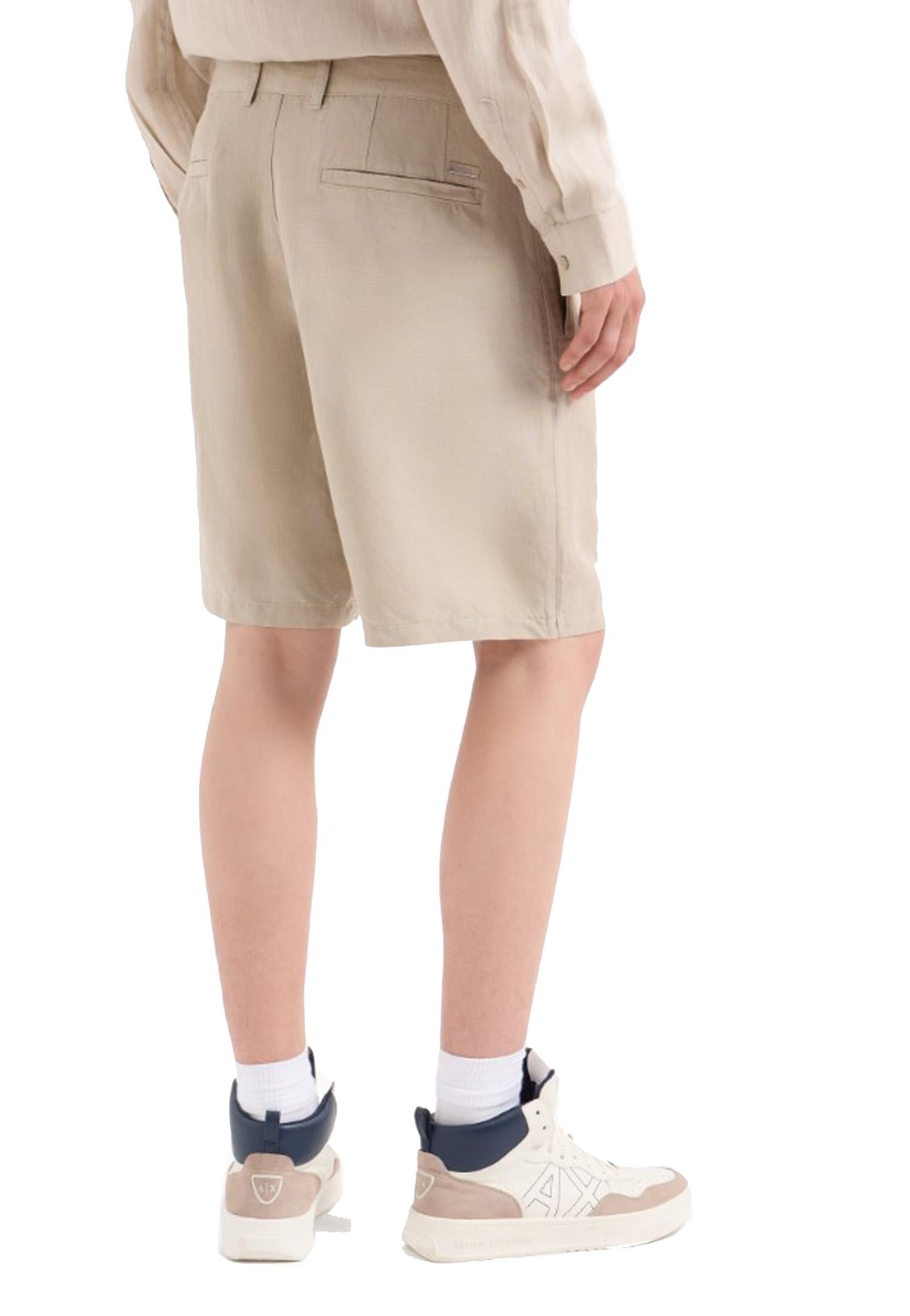 Bermuda Pantaloni Corti beige misto lino Armani Exchange P25 8NZS67ZNFNZ 17241724 ARMANI EXCHANGE 