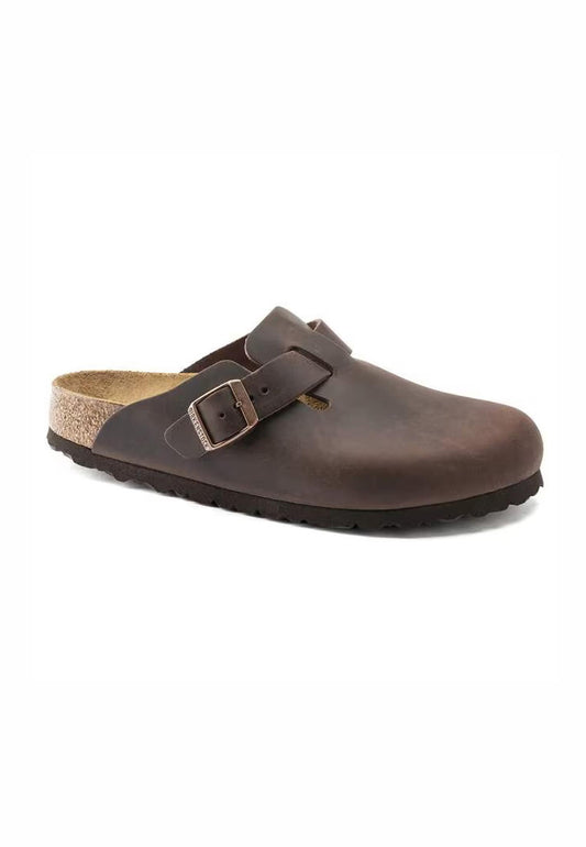 Ciabatte sandali marroni scuri pelle oliata Habana Birkenstock P26 860133 BI-C2 BIRKENSTOCK 