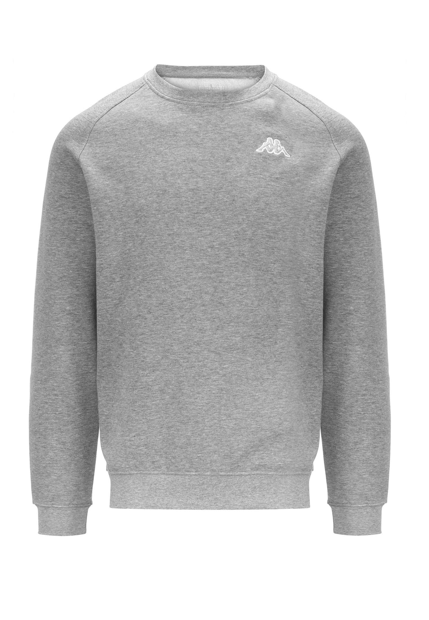 Melange gray crewneck sweatshirt with Caimali Kappa logo A23