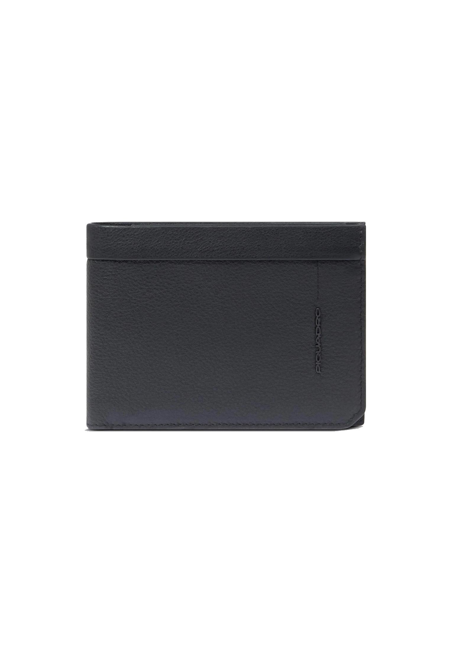Portafoglio nero pelle con portamonete Piquadro A25 PU257W137R NN PIQUADRO 