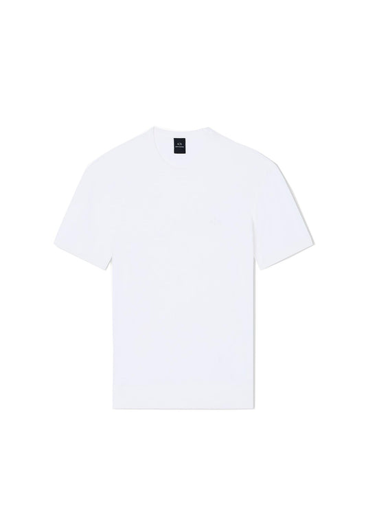 T-shirt bianca in maglia cotone maniche corte girocollo Armani Exchange P26 8NZM5C ZM3JZ 11161116 ARMANI EXCHANGE 