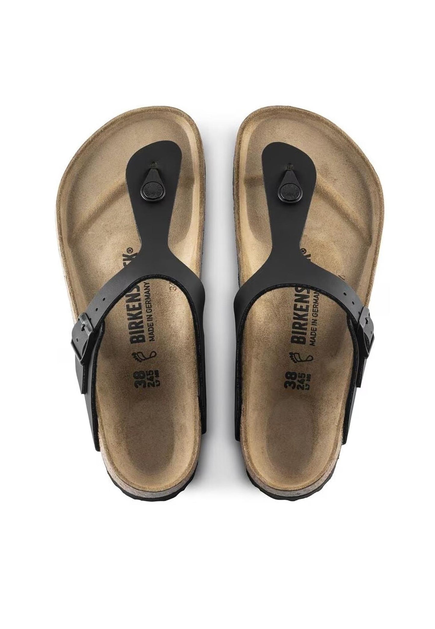 Ciabatte infradito nere pelle uomo Gizeh Birkenstock P25 043691 black BIRKENSTOCK 