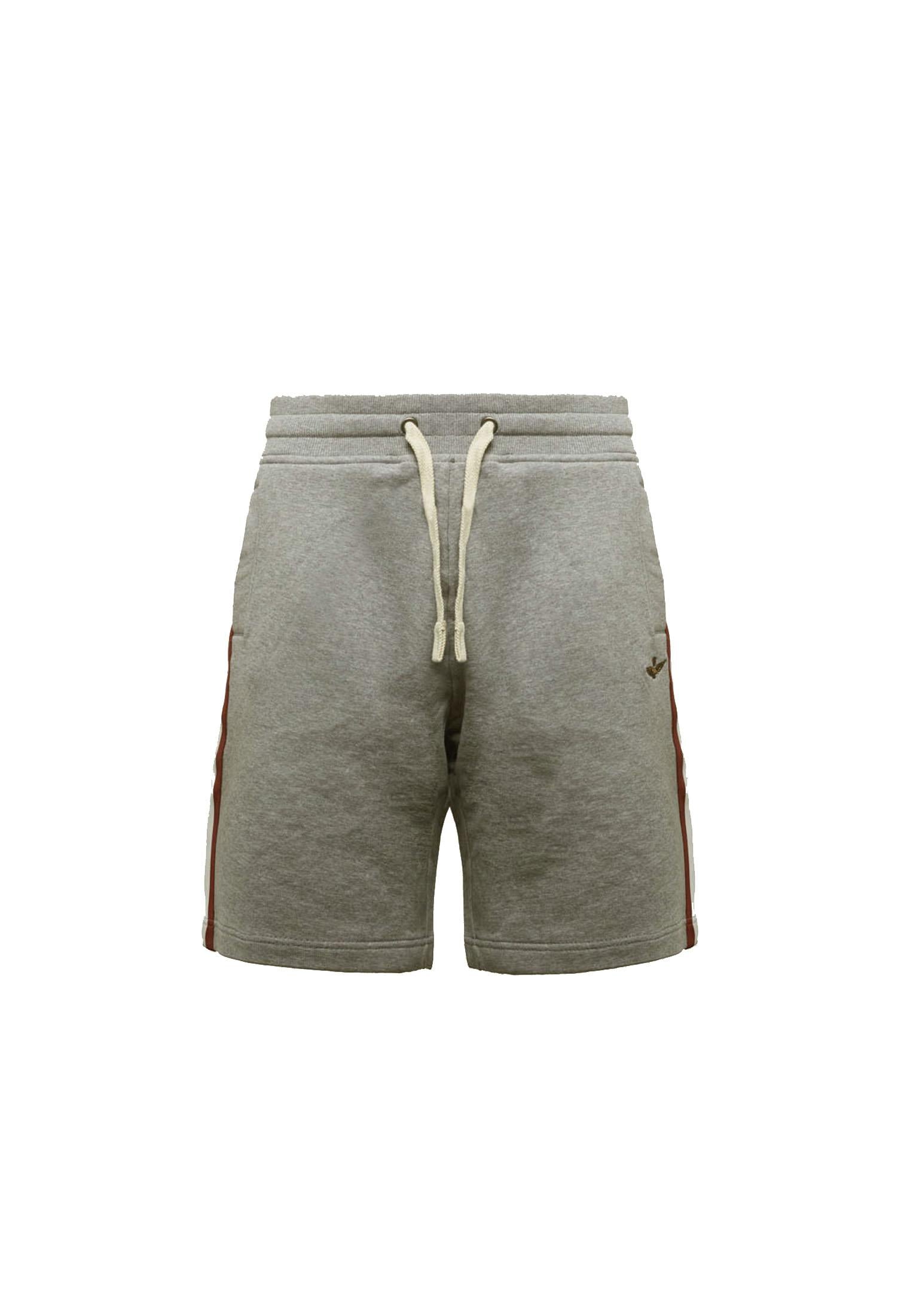 Pantaloni corti shorts sportivi felpati grigi Aeronautica Militare P26 261BF0030UF00677 1717117171 AERONAUTICA MILITARE 