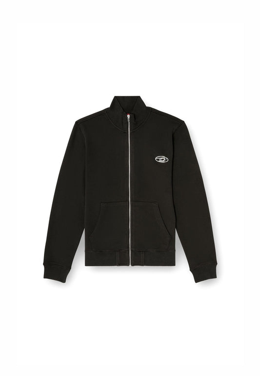 Felpa collo alto con zip nera S-Ginn Diesel P26 A218730BKBW 9001 DIESEL 