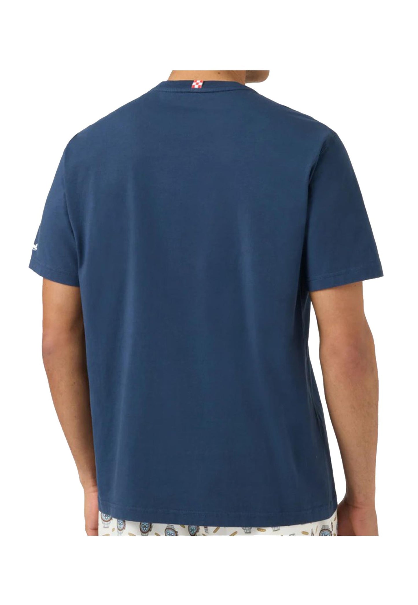 T-shirt blu girocollo cotone Austin Reseller MC2 Saint Barth P26 AUS0001 04349L04349L MC2 