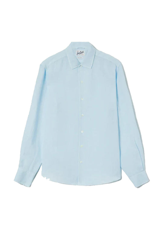 Camicia azzurra lino Raphael MC2 Saint Barth P26 RPH0001 00610L00610L MC2 