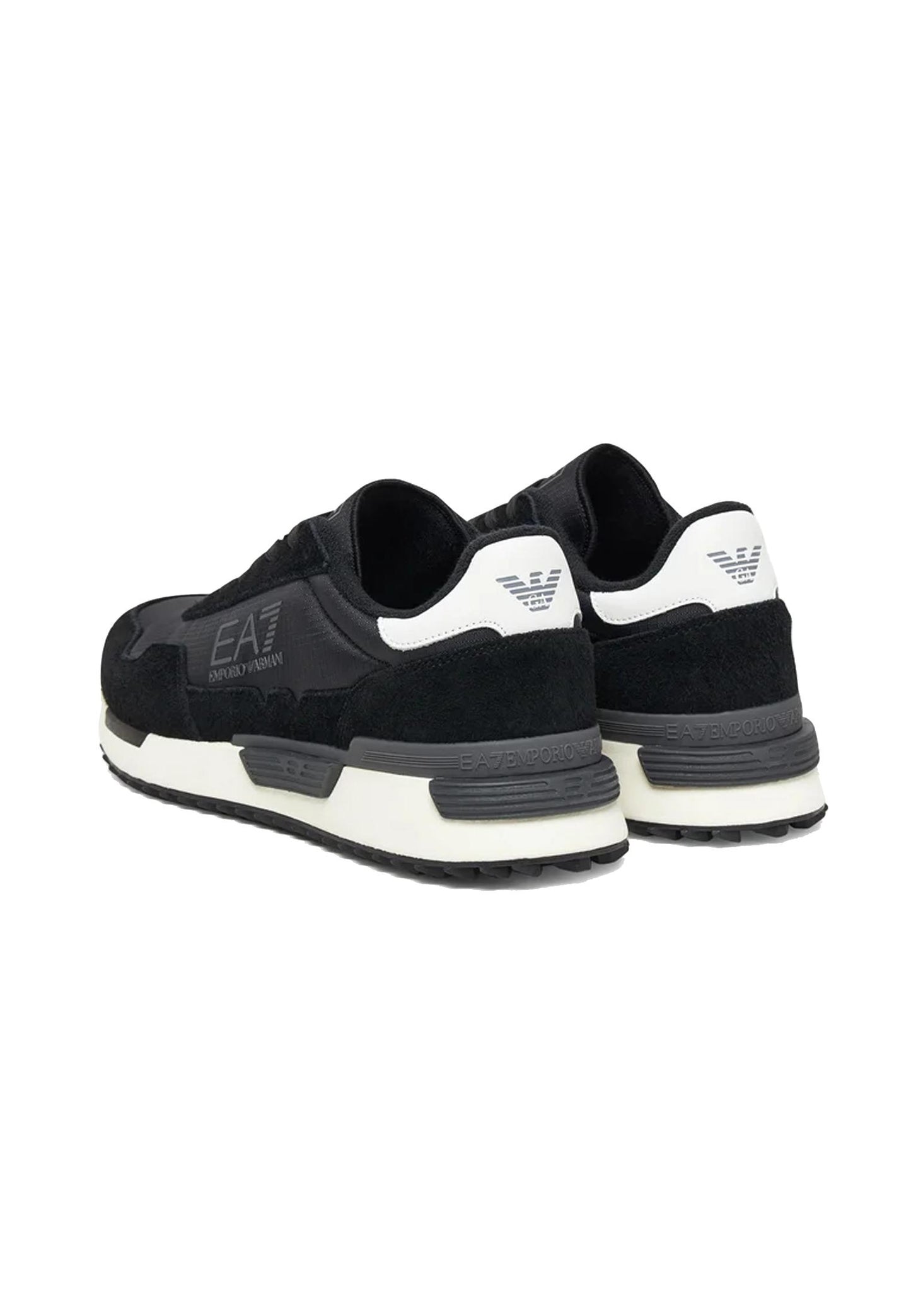 Scarpe sneakers pelle nera EA7 Armani A25 7X000380 AF19175 MC001MC001 EA7 