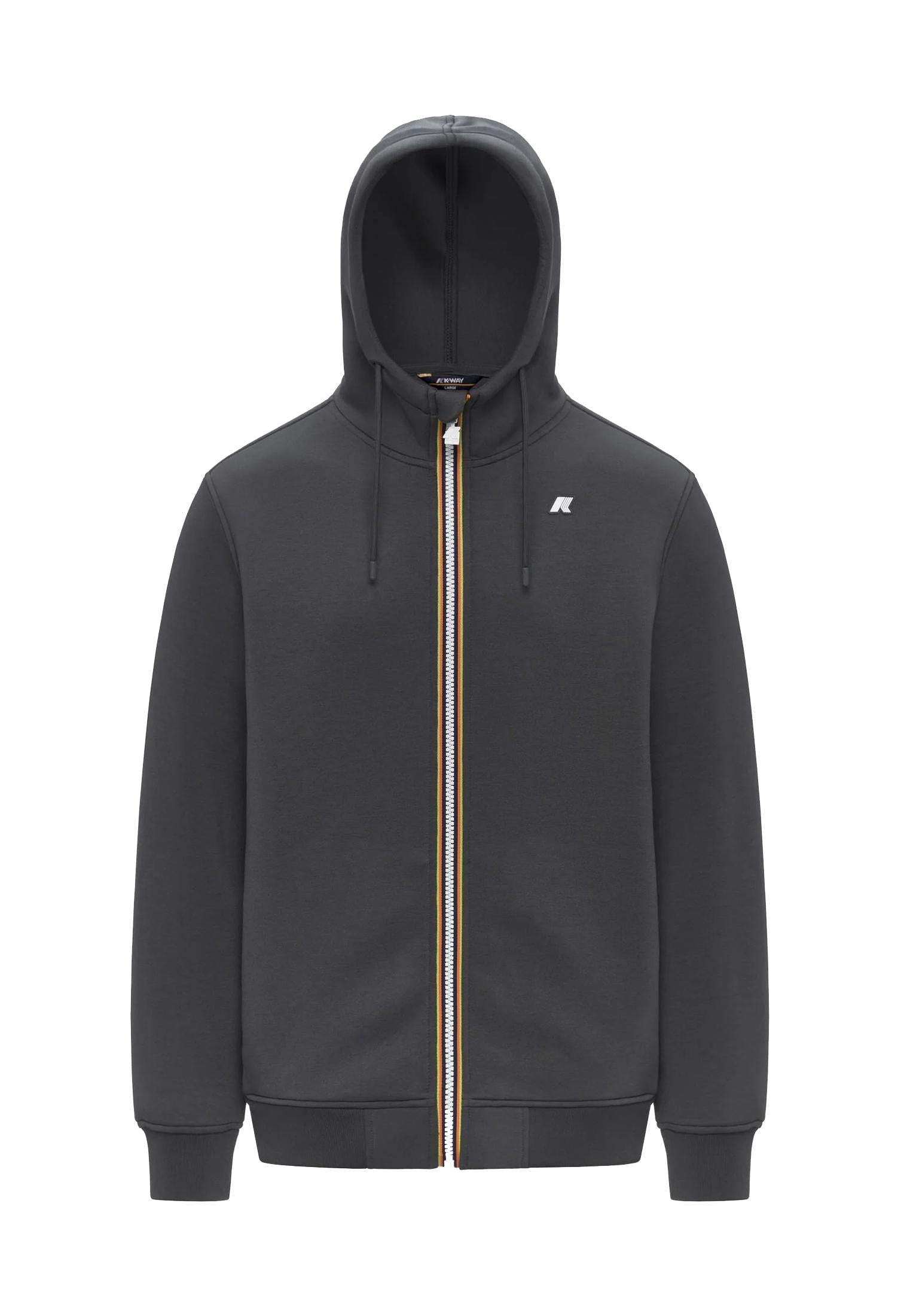 Giacca in pile con cappuccio grigio Rainer Spacer K-way A25 K2141DW 133133 K-WAY 