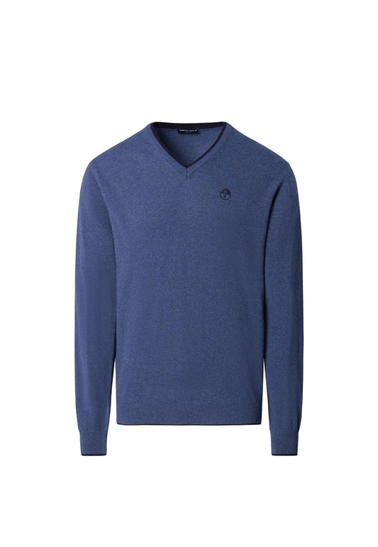 Maglione girocollo logo ricamato bluette North Sails A25 699776 07470747 NORTH SAILS 