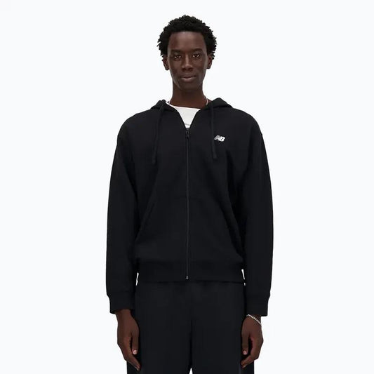 Felpa con capuccio e zip nera Essential New Balance P26 MJ41501BK BLACK NEW BALANCE 