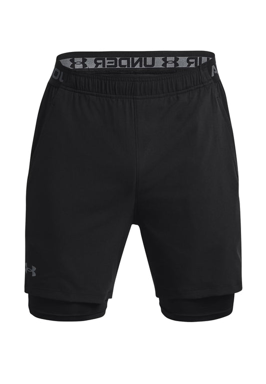 Pantaloncini sportivi neri doppi leggeri allenamento Vanish Under Armour P26 77-1373764 00020002 UNDER ARMOUR 