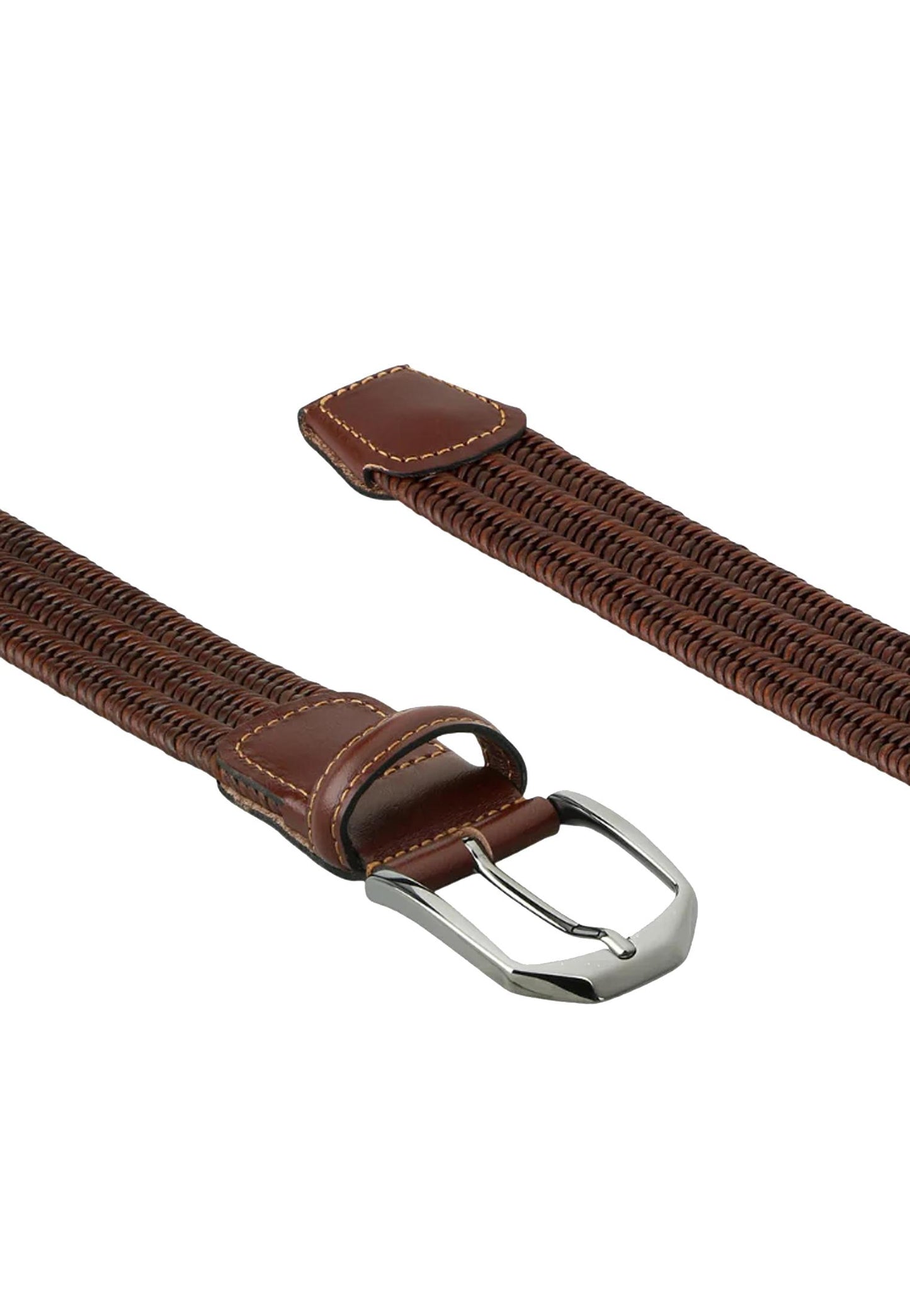 Cintura in cuoio intrecciata marrone Athison