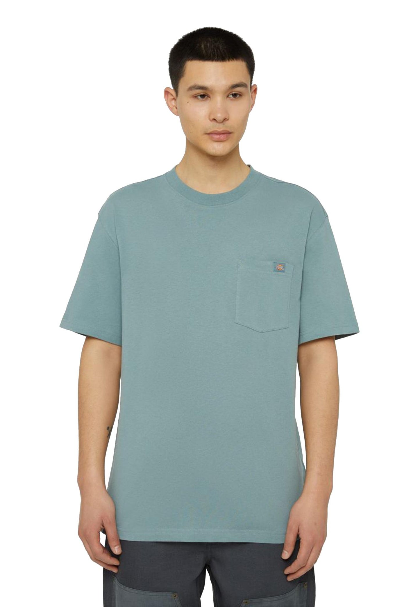 T-Shirt Grigio Tropper girocollo Luray A Maniche Corte Con Taschino Dickies A23 DK0A4YFCG071 G071 DICKIES 