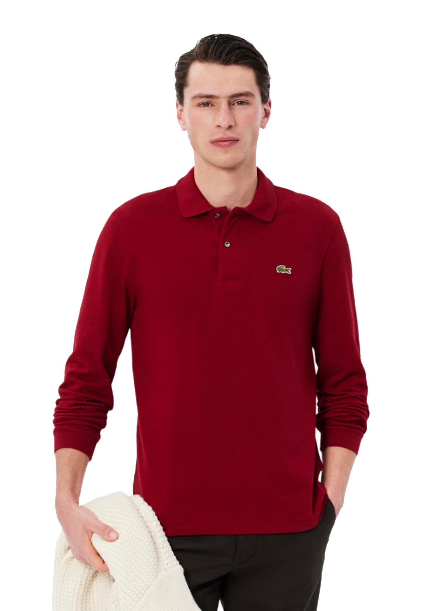 Polo bordeaux cotone maniche lunge Lacoste A25 L1312 476476 LACOSTE 