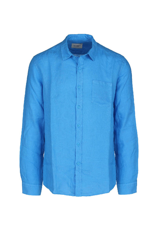 Camicia turchese lino 40Weft