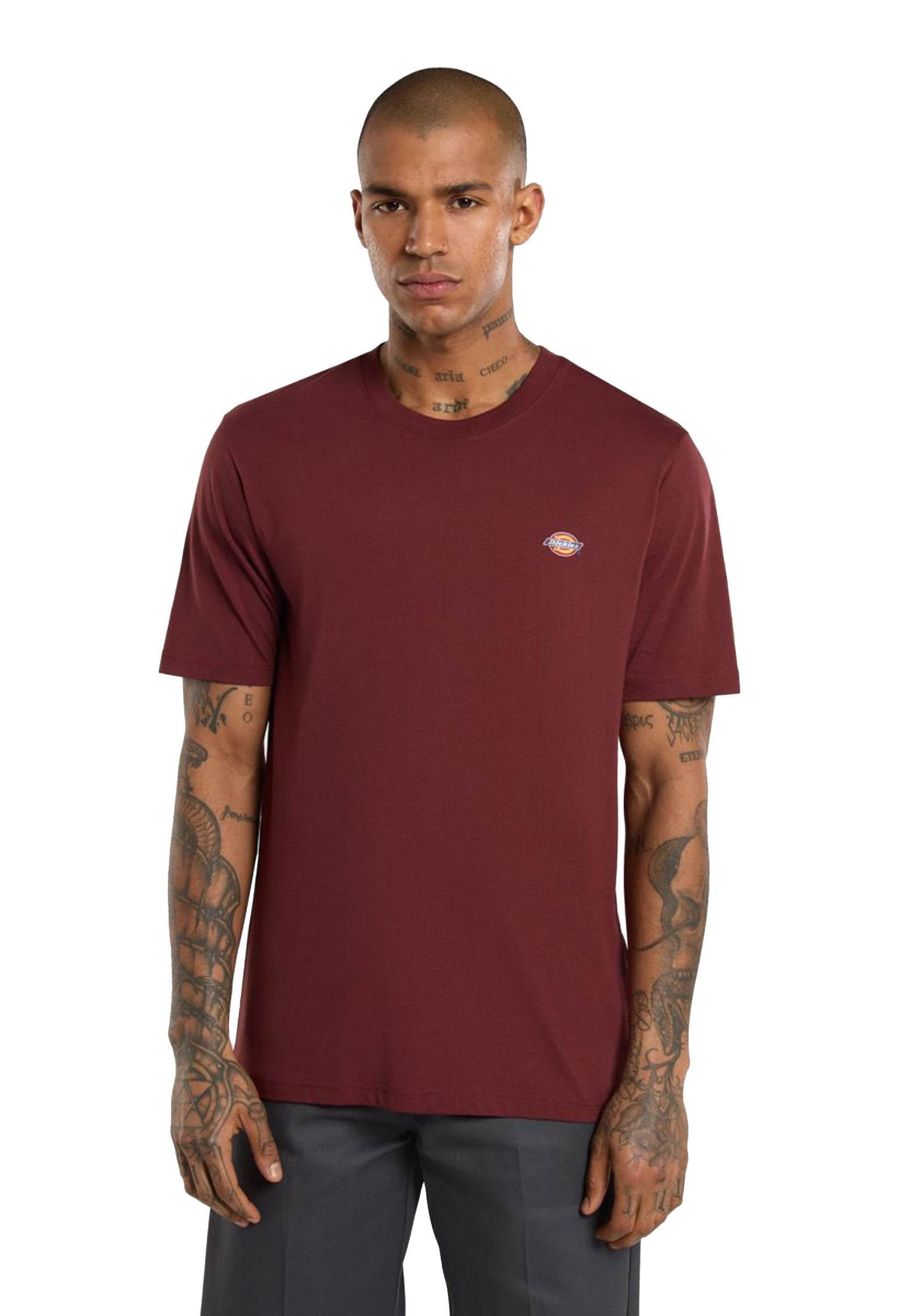T-shirt girocollo cotone bordeaux Mapleton Dickies A25 DK0A4XDBL161 DKL16DKL16 DICKIES 