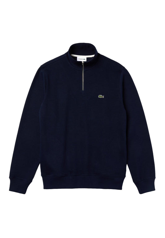 Felpa a collo alto mezza zip blu cotone Lacoste A25 SH1927 166166 LACOSTE 