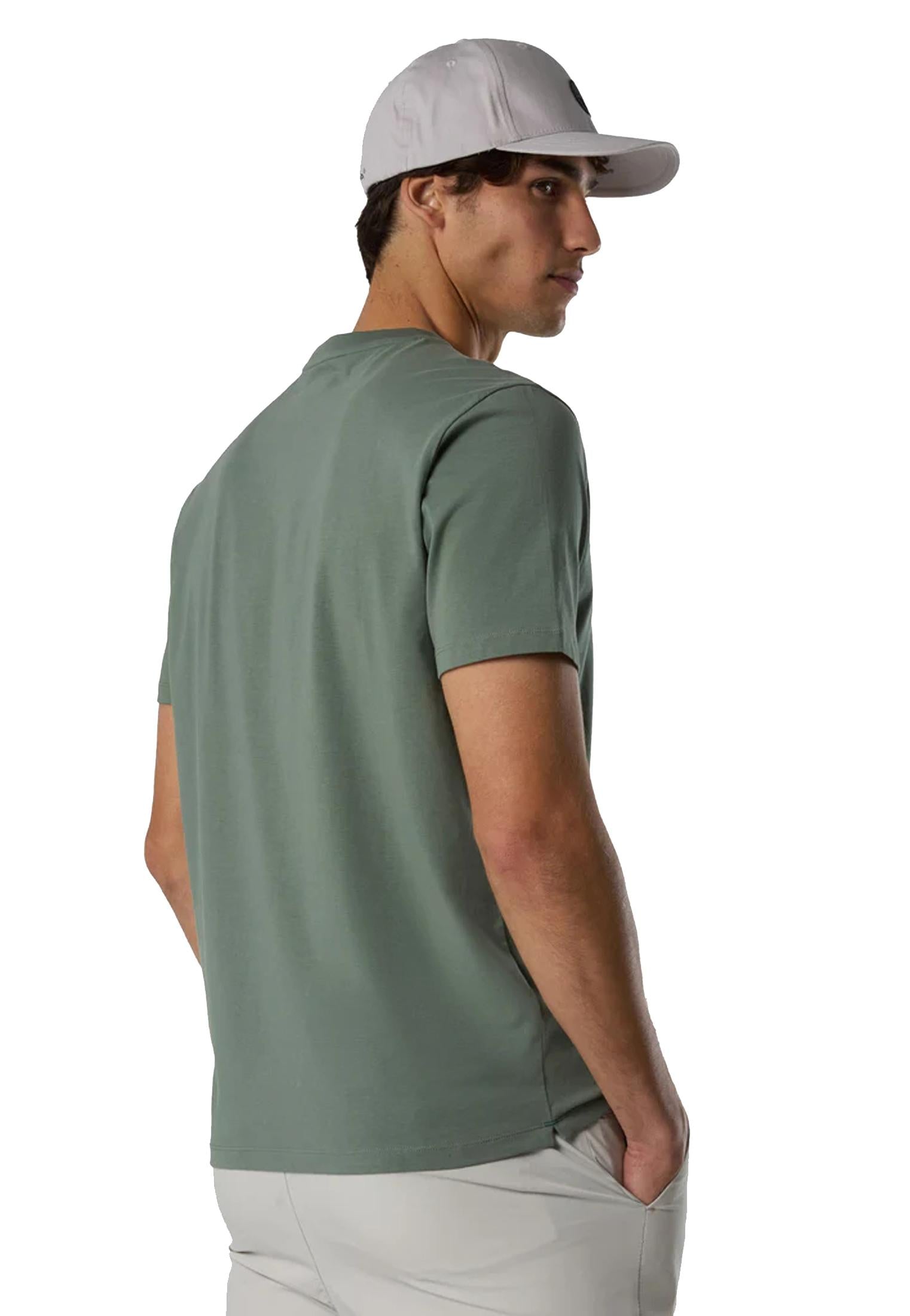 T-shirt girocollo verde cotone organico North Sails P26 693156 04760476 NORTH SAILS 