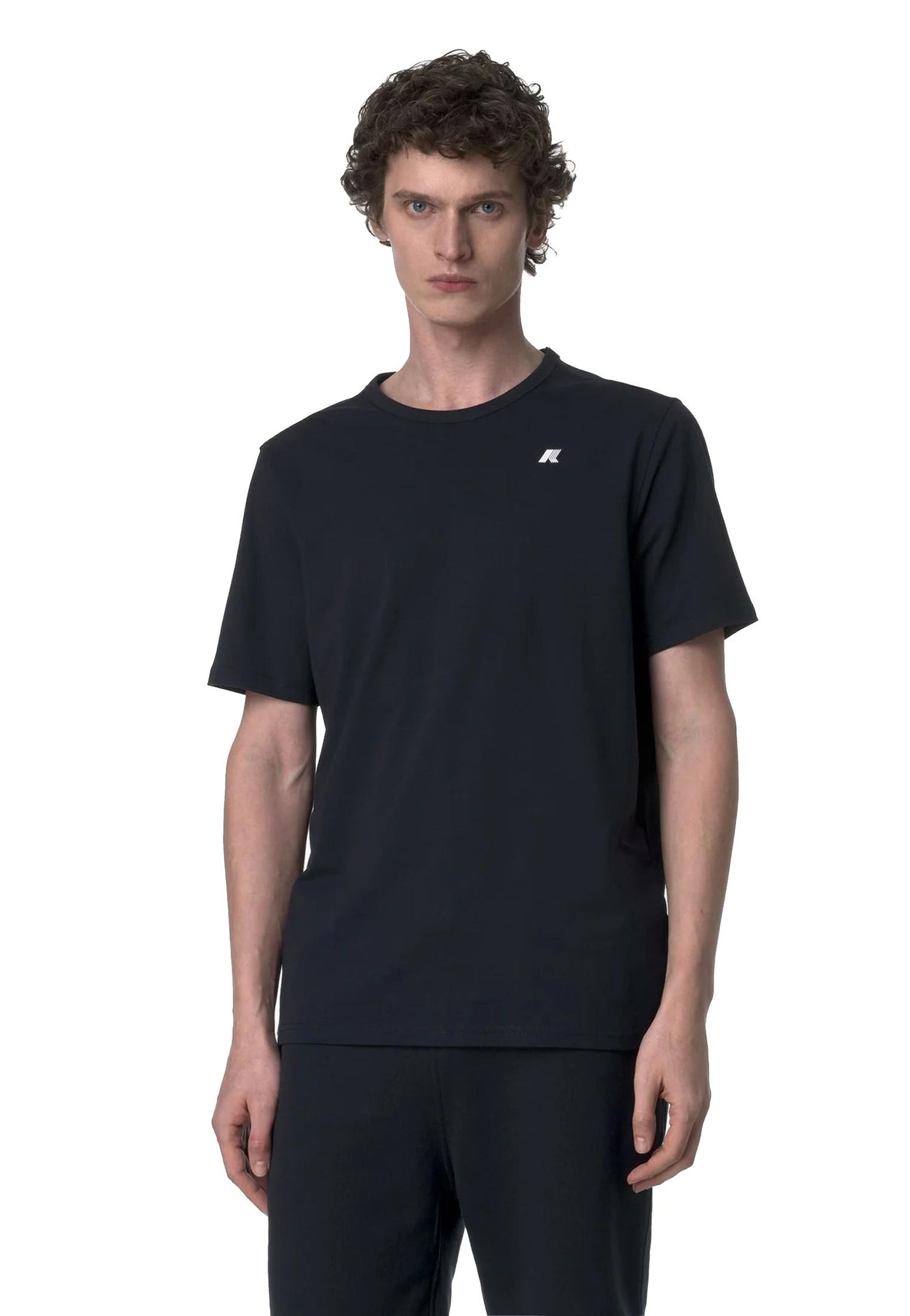 T-shirt girocollo blu cotone jersey Adame Light K-Way P26 K71349W K89K89 K-WAY 