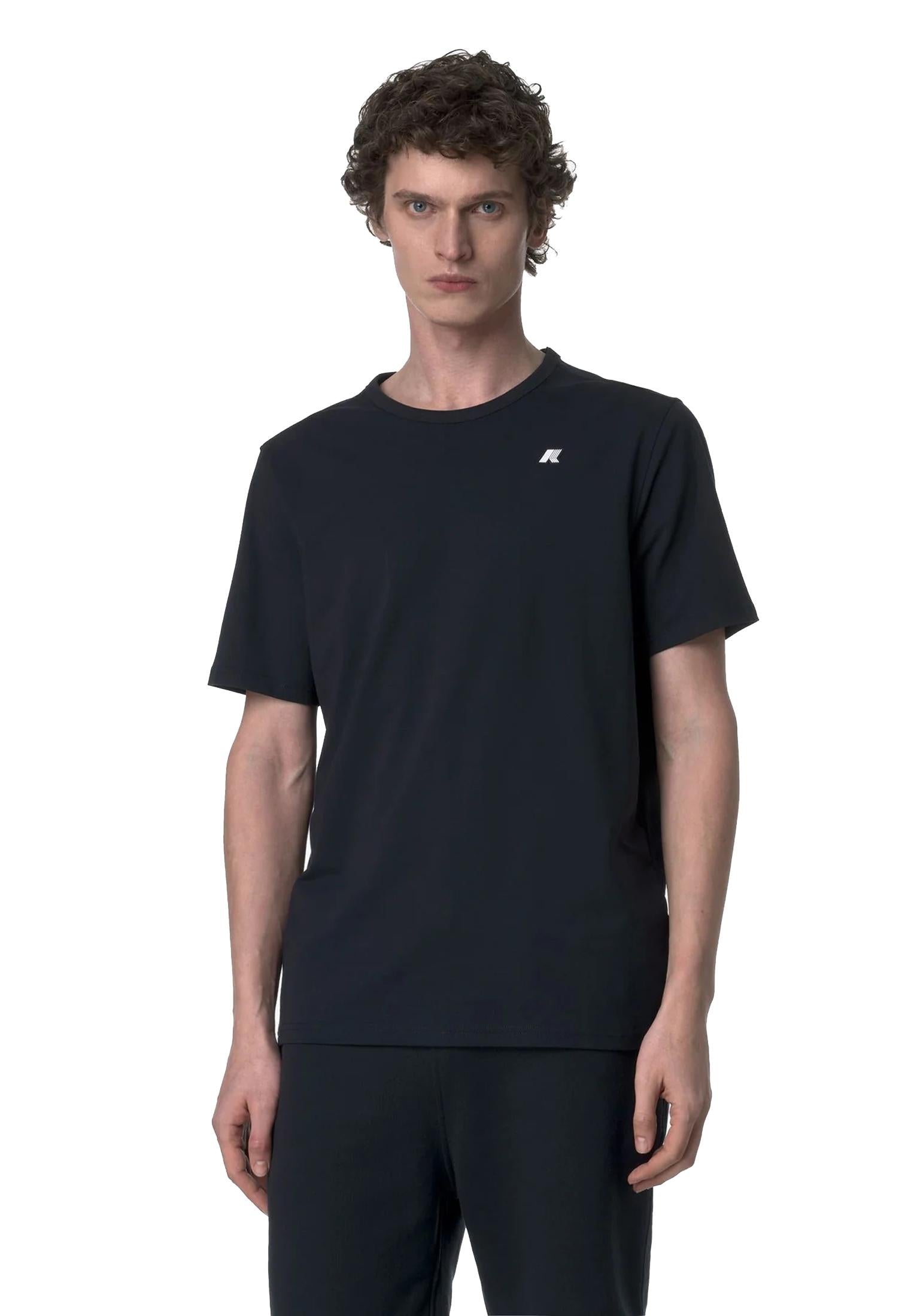T-shirt girocollo blu cotone jersey Adame Light K-Way P26 K71349W K89K89 K-WAY 