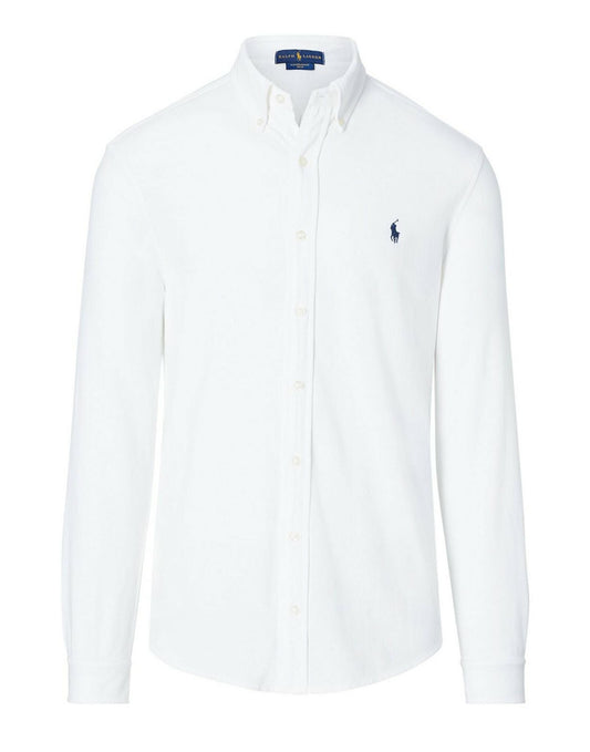 Camicia Bianca in Piquet Polo Ralph Lauren P25