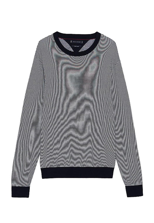 Maglia pullover cotone a righe Tommy Hilfiger P25