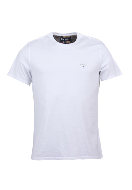 T-shirt girocollo bianca cotone Aboyne Barbour P26 MTS0670 WH11WH11 BARBOUR 