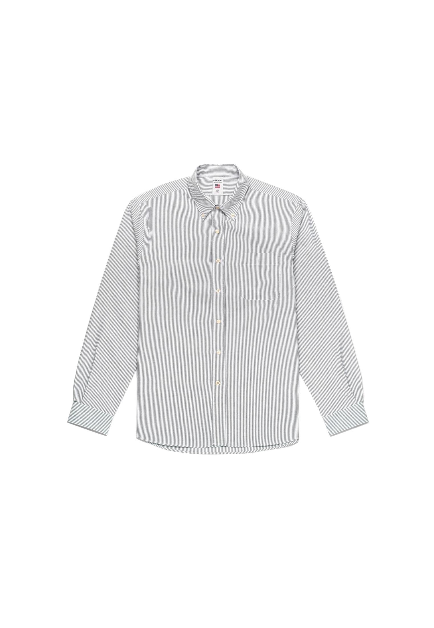 Camicia cotone a righe blu bianca Doubling Sebago A25 7111PEW A0PA0P SEBAGO 