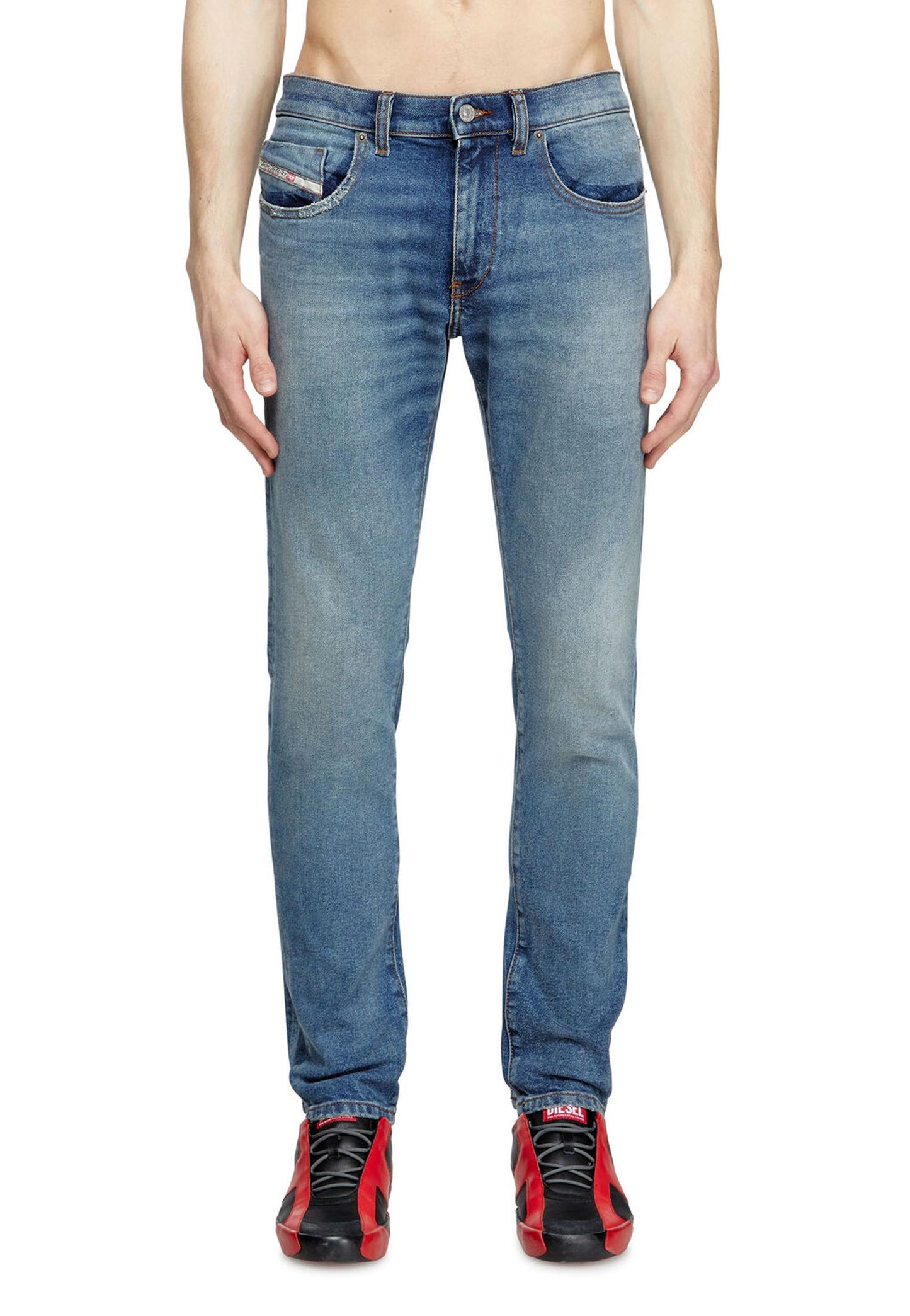Pantaloni Jeans Denim Slim fit 2019 D-Strukt Odbef Diesel A25 A03558-0DBEF 900900 DIESEL 