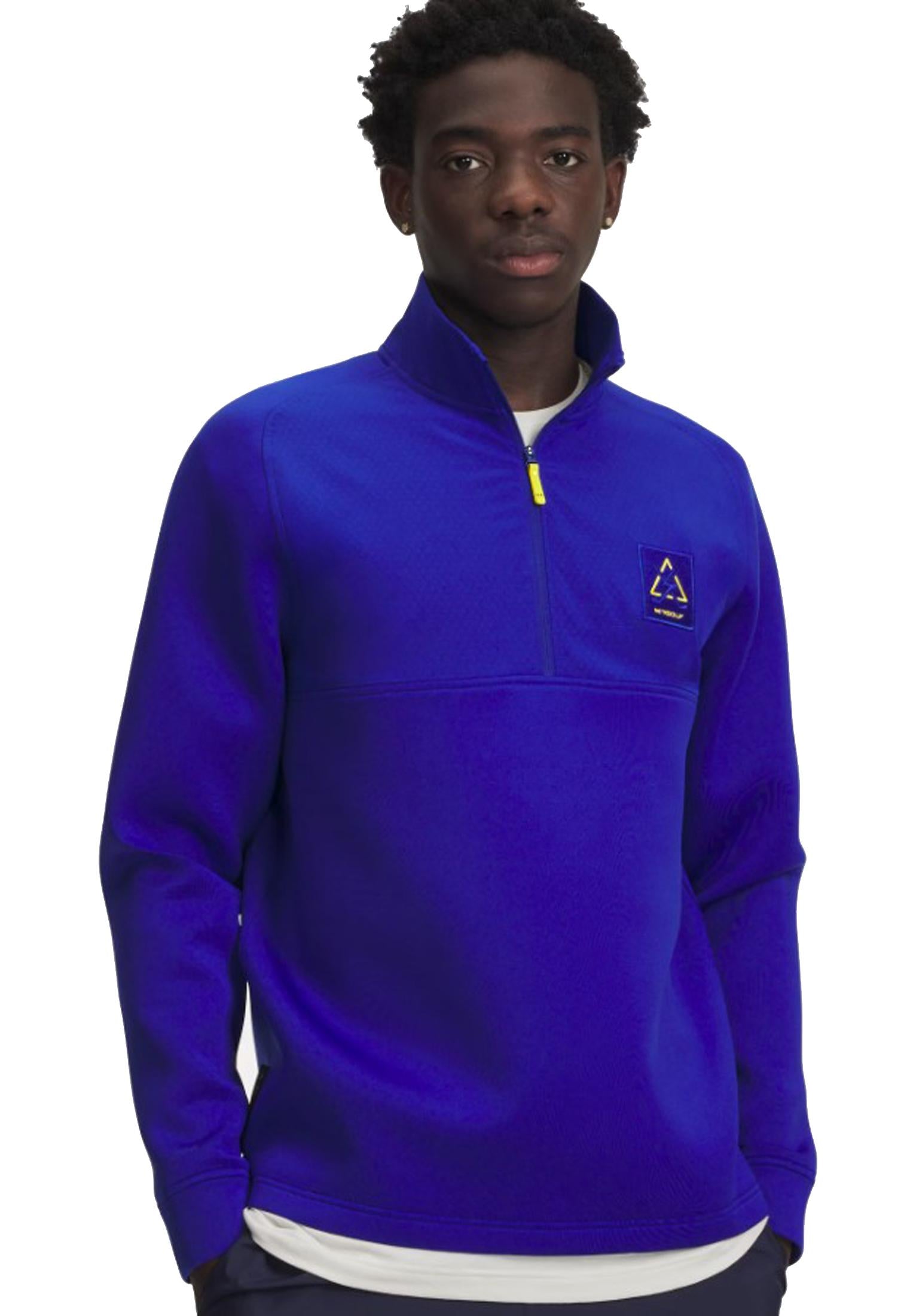 Felpa con mezza zip blu Drive Pro Hybrid Warning Under Armour A25 77-6009981 04000400 UNDER ARMOUR 