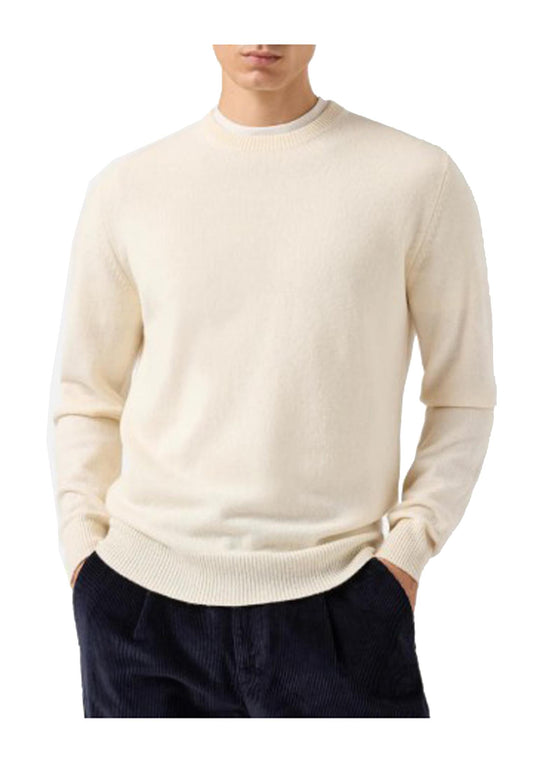 Maglione girocollo bianco Lana Regent MC2 Saint Barth A25 REGE011 00040I00040I MC2 