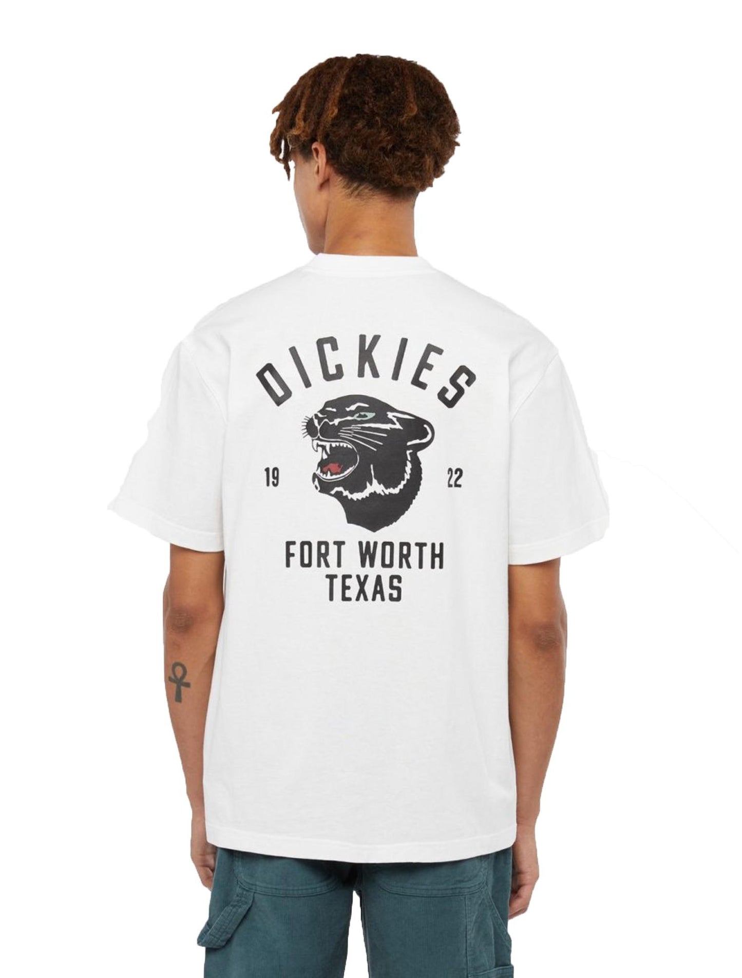 T-shirt Panther con grafica sul retro bianca Dickies A24 DK0A4Z4I0WH1 DK0WHDK0WH DICKIES 