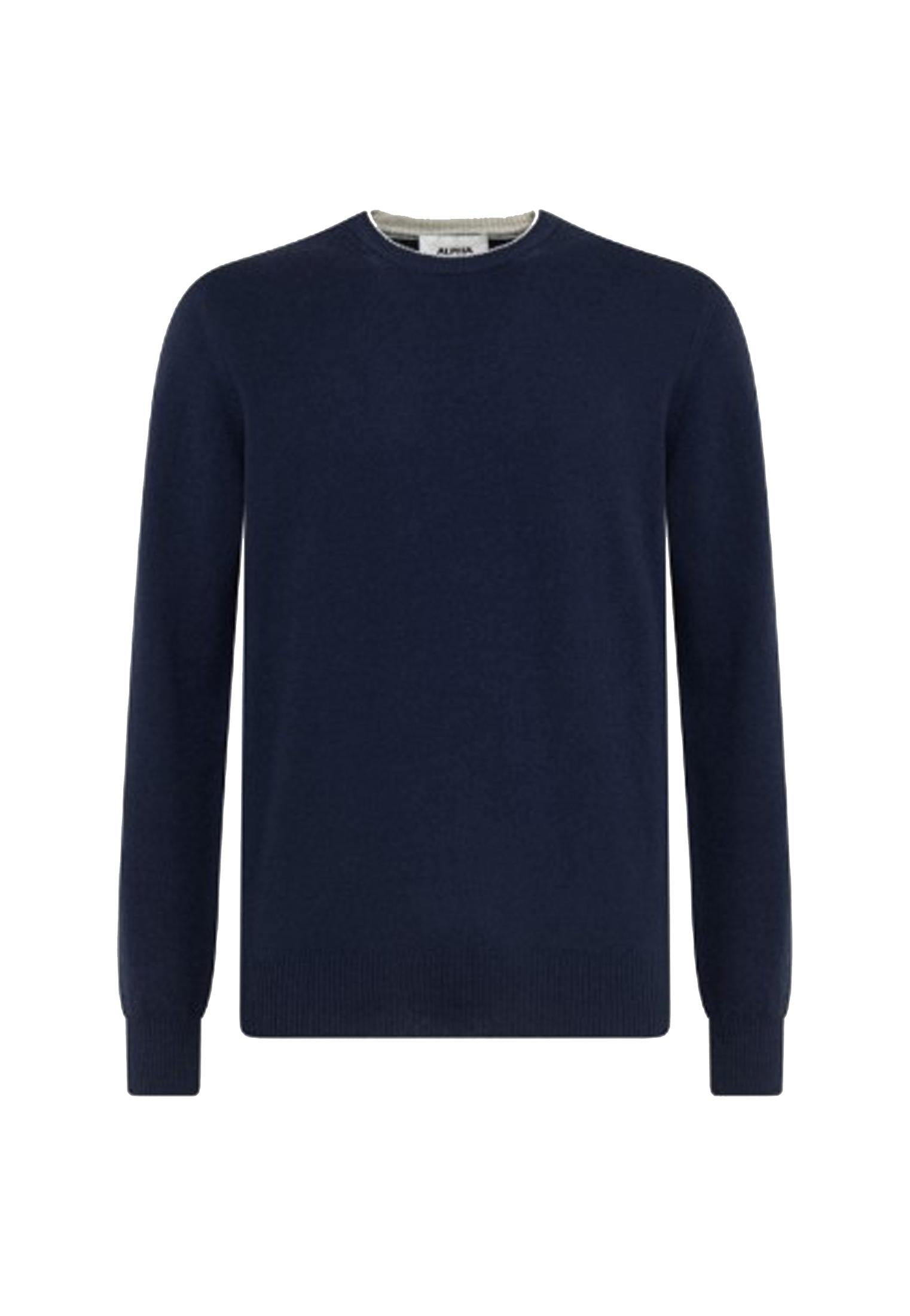 Maglia girocollo lana blu Urban Basic Alpha Studio A25 AU-3100C 10071007 ALPHA 