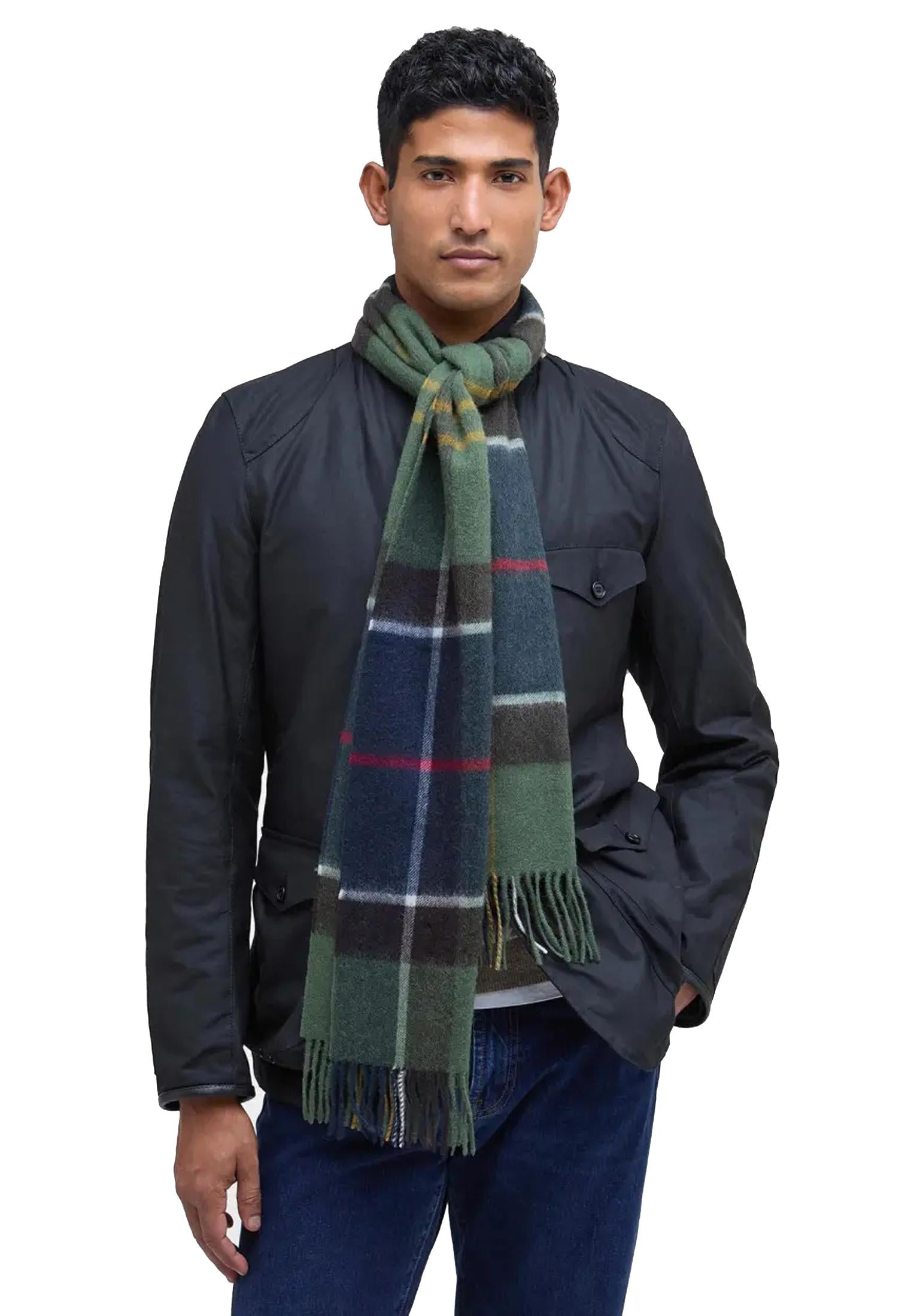 Sciarpa tartan verde blu lana Carrbridge Barbour A25 252MUSC0373 TN11TN11 BARBOUR 