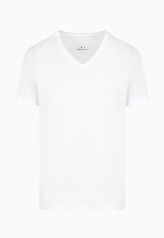 T-shirt bianca scollo a v slim fit Armani Exchange P25 8NZT75ZJA5Z 11001100 ARMANI EXCHANGE 