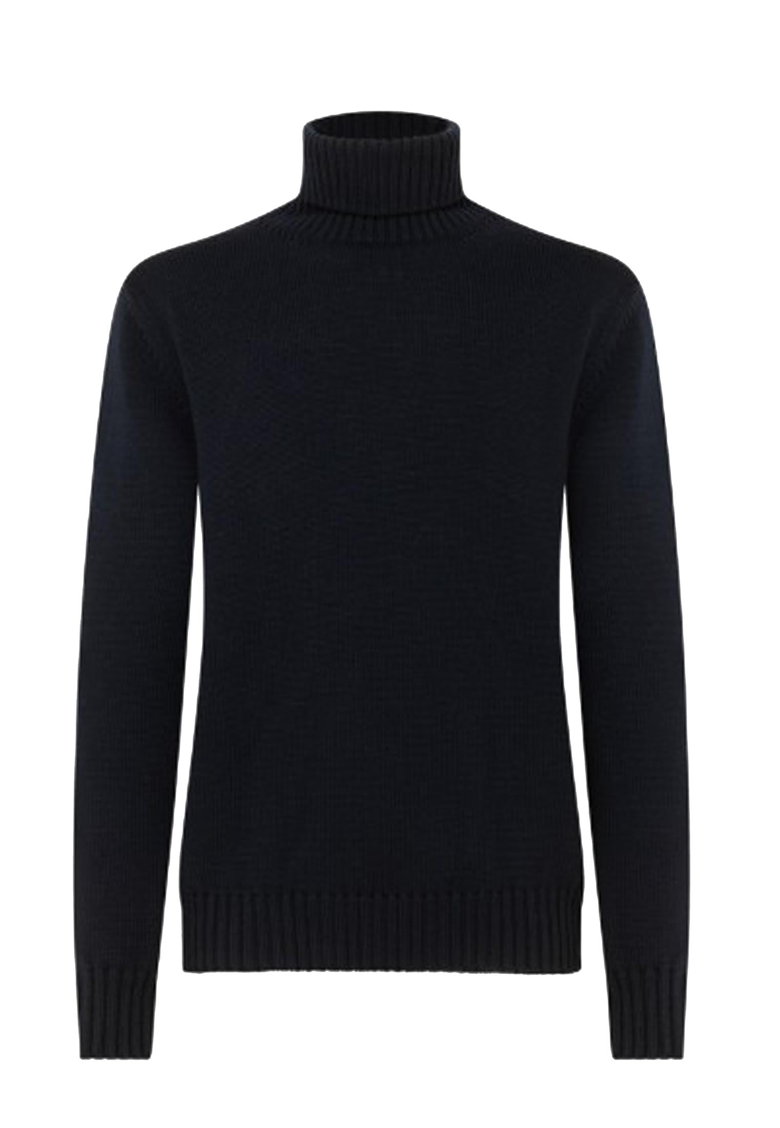 Maglione lupetto collo alto blu notte Ciclista Urban lana merinos Alpha Studio A25 AU-3031G 10011001 ALPHA 