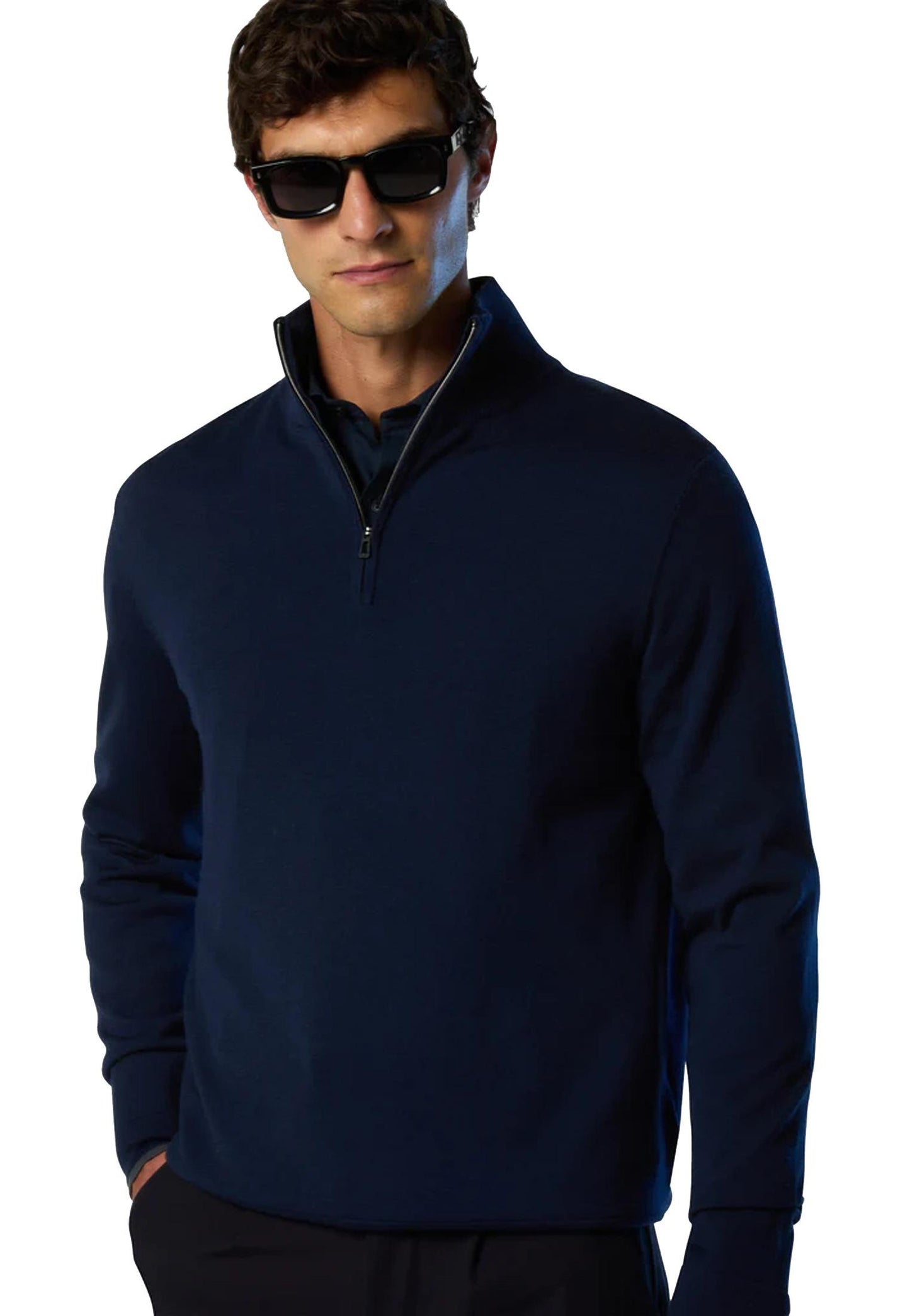 Maglione mezza zip blu lana North Sails A25 699219 08020802 NORTH SAILS 