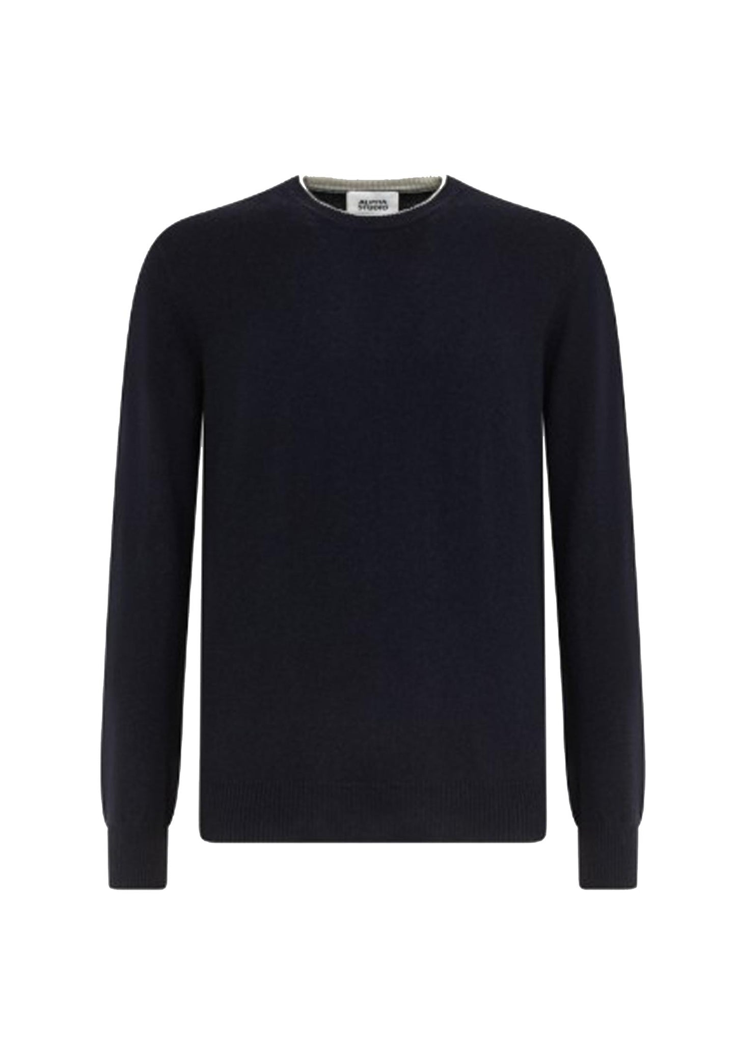 Maglia girocollo lana blu notte Urban Basic Alpha Studio A25 AU-3100C 10011001 ALPHA 