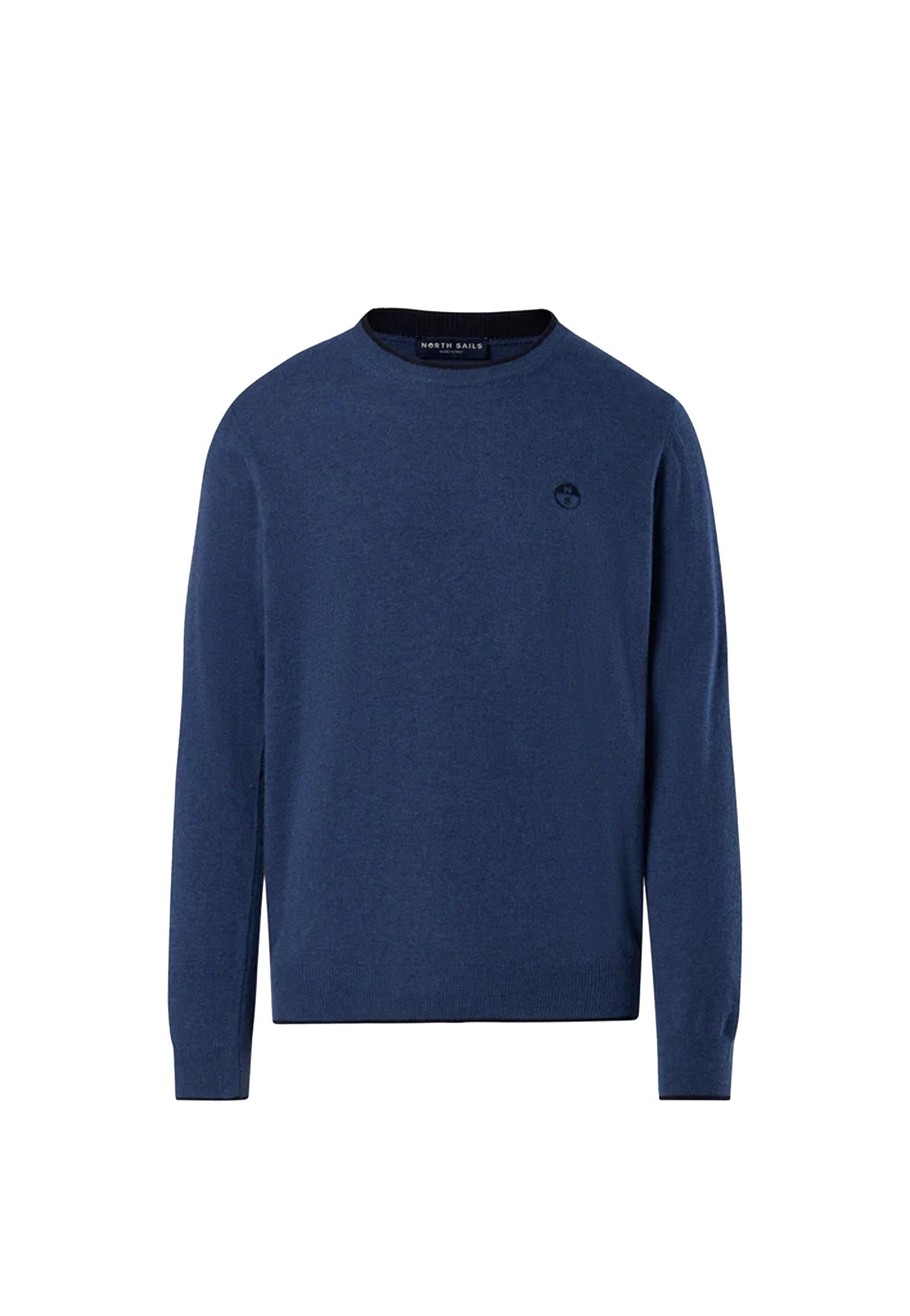 Maglione girocollo logo ricamato bluette North Sails A25 699775 07470747 NORTH SAILS 