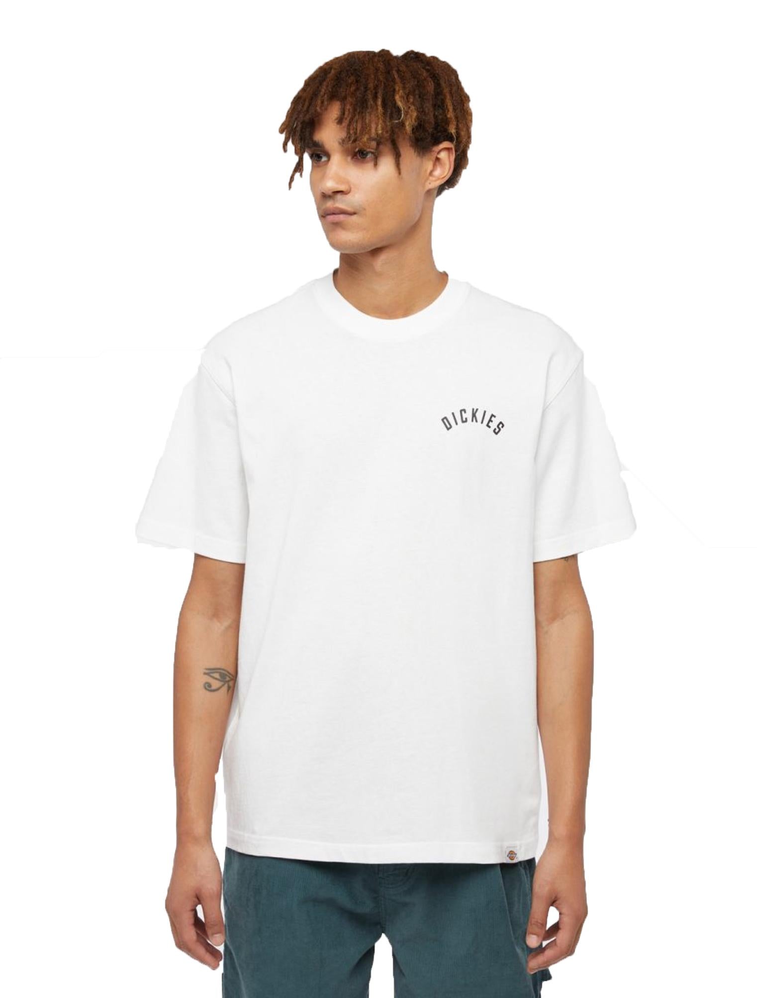 T-shirt Panther con grafica sul retro bianca Dickies A24 DK0A4Z4I0WH1 DK0WHDK0WH DICKIES 