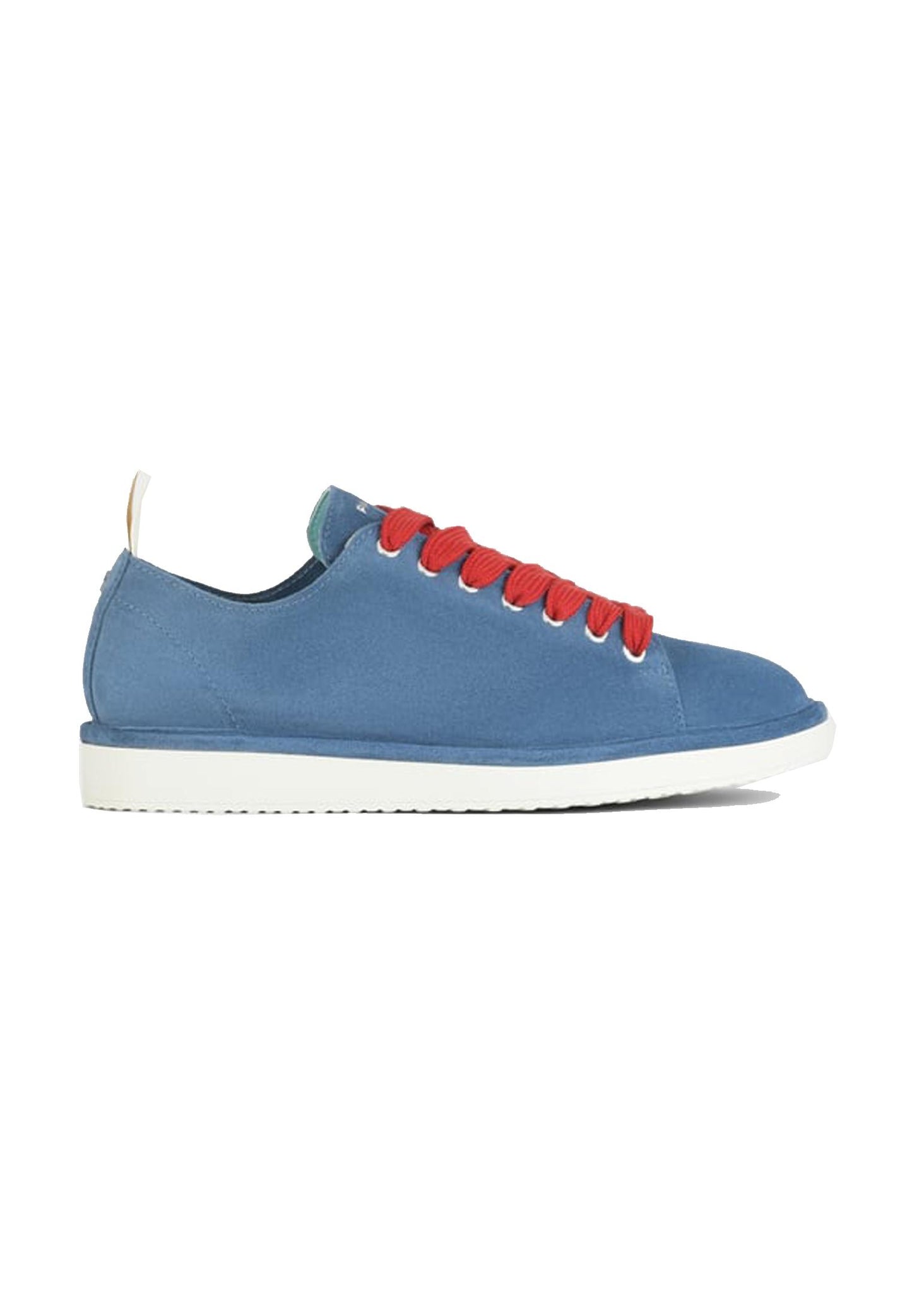 Scarpe pelle blu lacci rosso P01 Panchic P24