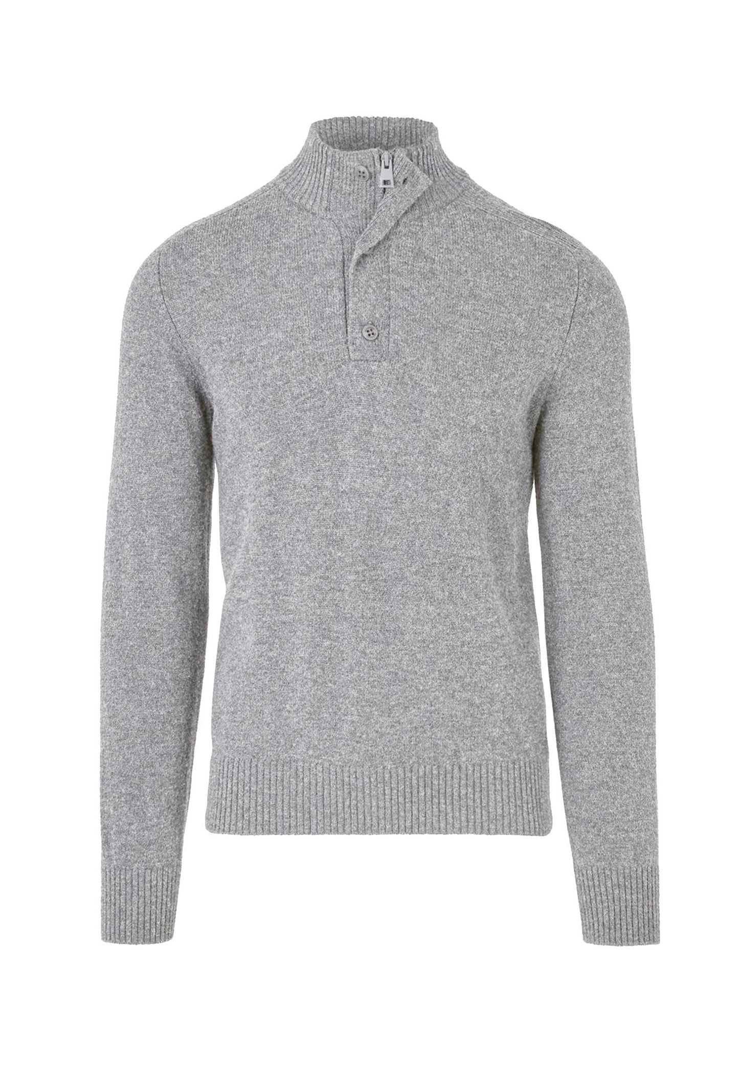 Maglione grigio lana merino con collo alto e bottoni Bomboogie A25 MM9307 KWM553 BOMBOOGIE 