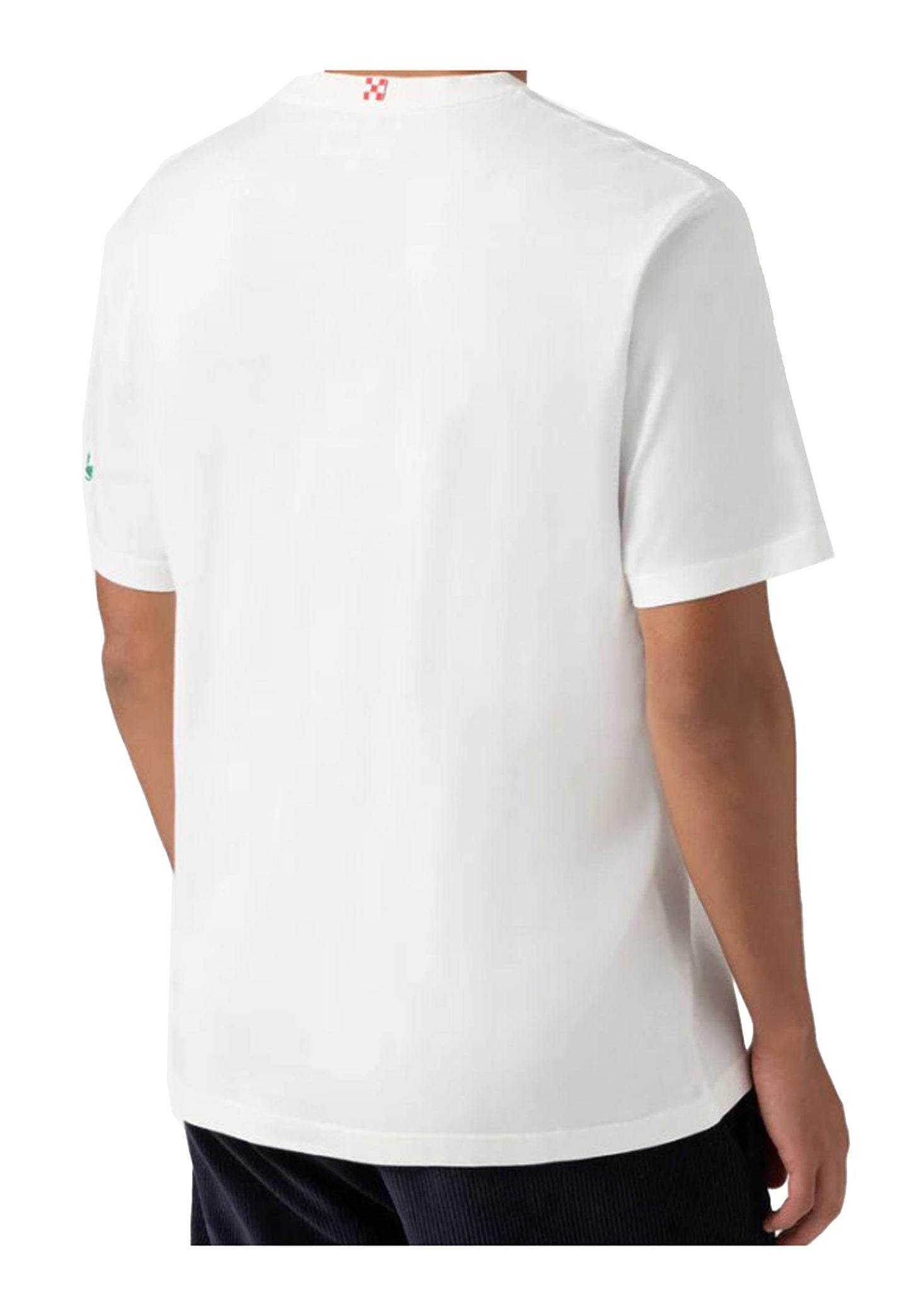 T-shirt bianca girocollo Connor Orologio contrario MC2 Saint Barth A25 CONR0001 03050I03050I MC2 