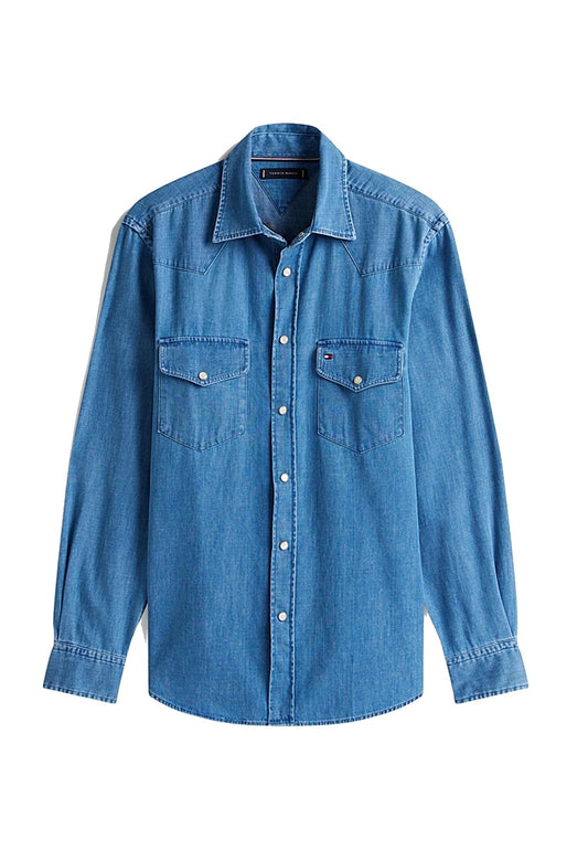 Camicia leggera denim cotone western regular fit Tommy Hilfiger A25 MW0MW394291A4 1A41A4 TOMMY HILFIGER 