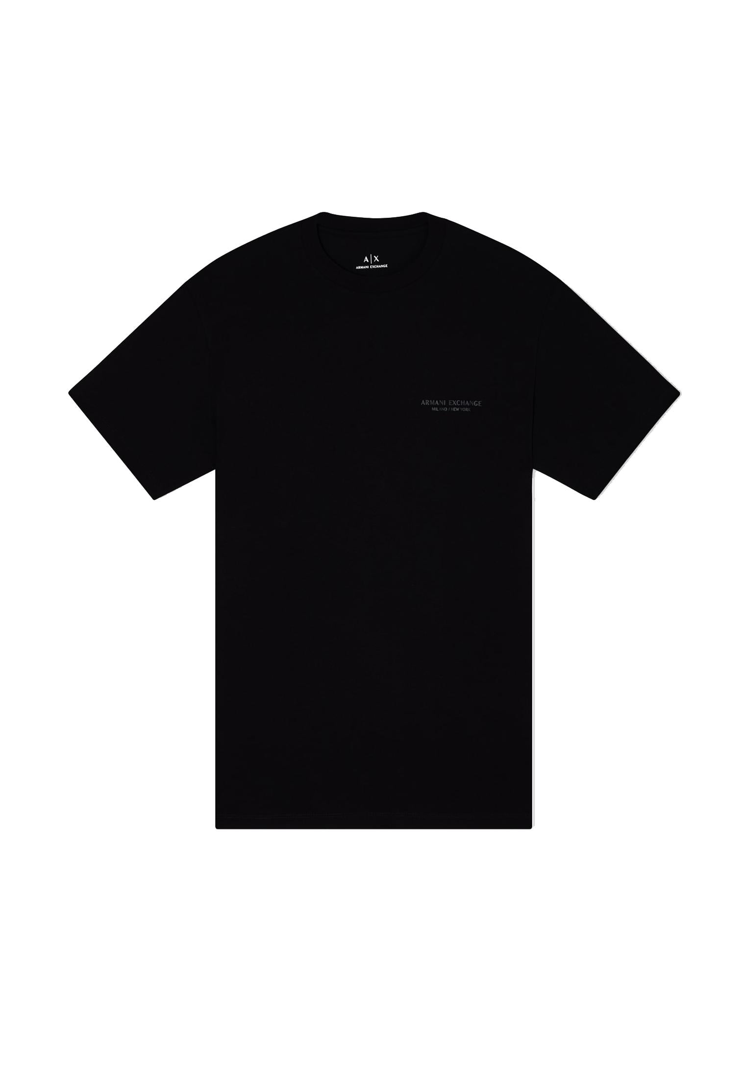 T-shirt nera girocollo cotone logo minimal cuore regular fit Armani Exchange A25 XM001281 AF10361 UC001UC001 ARMANI EXCHANGE 