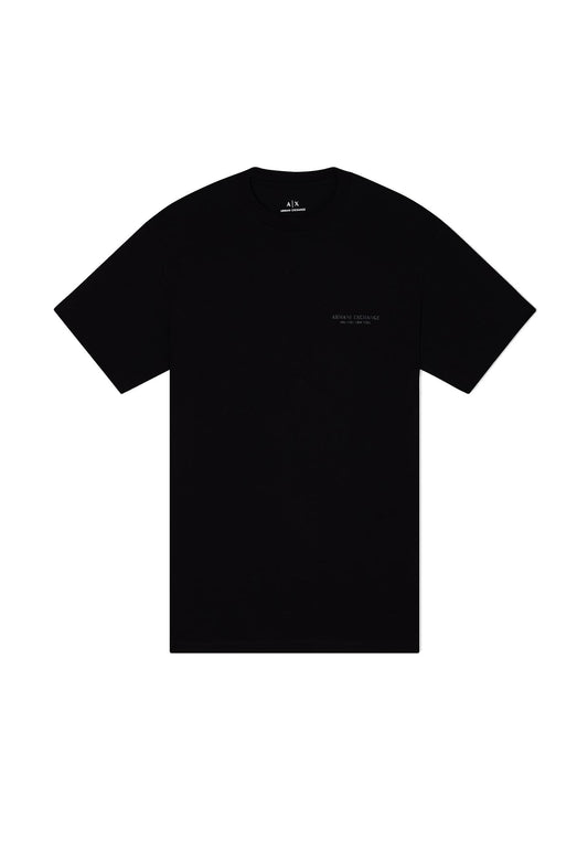 T-shirt nera girocollo cotone logo minimal cuore regular fit Armani Exchange A25 XM001281 AF10361 UC001UC001 ARMANI EXCHANGE 
